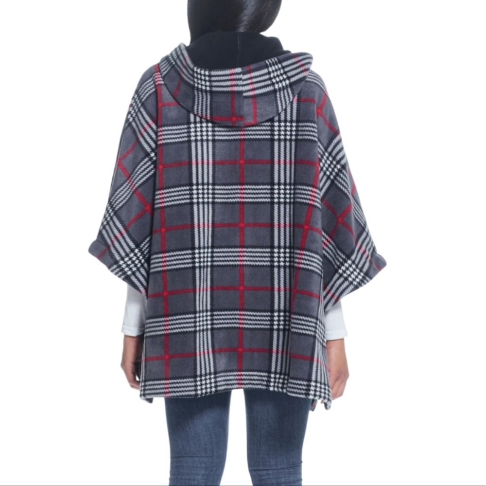 Weatherproof Hooded Fleece Poncho - Picture 6 of 13
